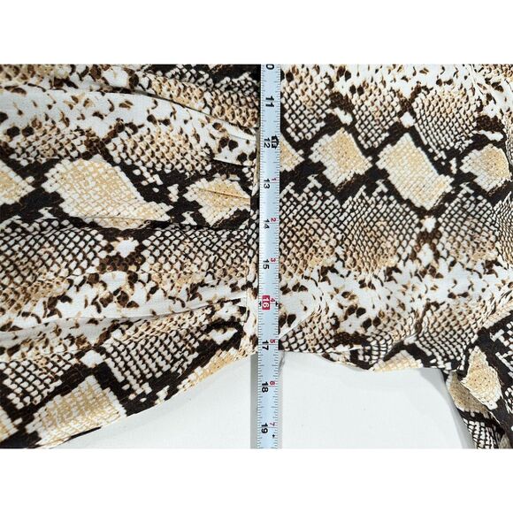 Maeve Anthropologie Juno Snake Print Dress Brown Knee‎ Length Size S Standard - Picture 7 of 8